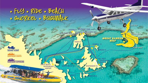 Scenic Flight - Great Barrier Reef, Heart Reef, Whitehaven Beach & Hill Inlet! - Accommodation Cairns 0